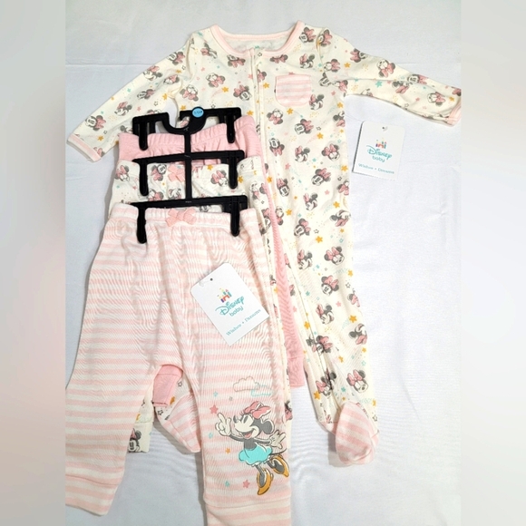 Disney Baby Wishes + Dreams Character Infant Sleeper/ Matching Set Of 3 Joggers - Picture 1 of 6
